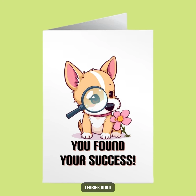 Free Printable Congrats Card: Terrier's Discovery - Downloadable & Thoughtful!