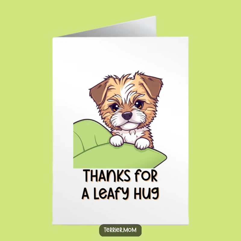 Free Printable Thank You Card: Curious Dog Peeking, Funny Downloadable