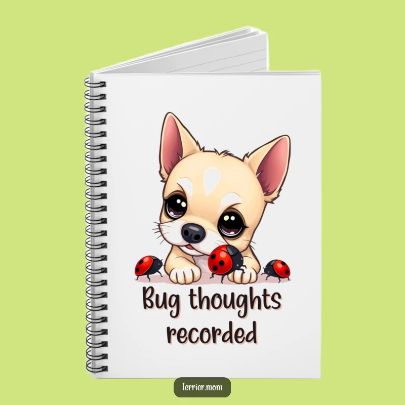 Funny Terrier Ladybug Notebook: Cute Dog Journal, Humorous Creative Writing Gift