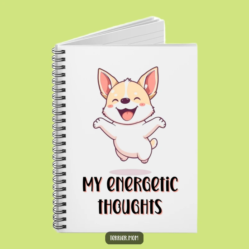 Funny Dog Notebook: Small energetic pup jumps joyfully, jot down ideas humorously, gift.