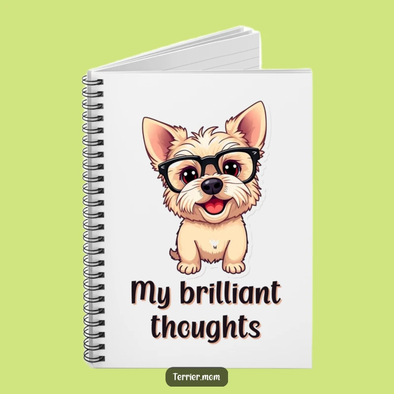 Funny Playful Terrier Dog Notebook: Smart Pup's Journal, Perfect Funny Gift for Thinkers