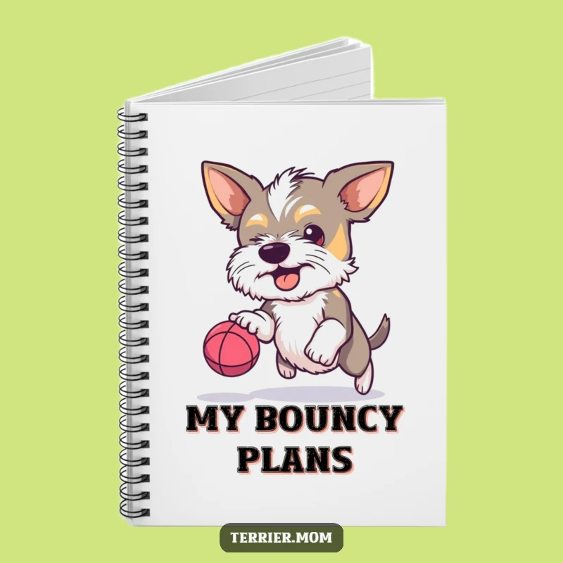 Funny Terrier Bouncy Ball Notebook: Jot Down Focus, Perfect Humorous Journal
