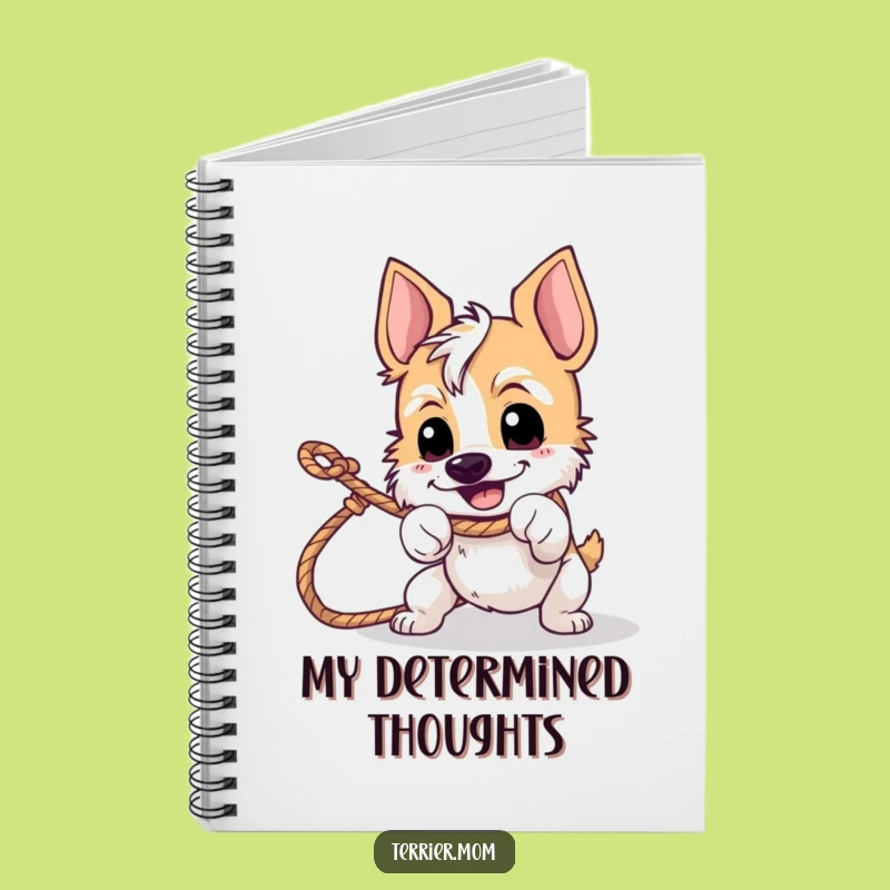 Funny Tug-of-War Terrier Notebook - Jot Down Your Determined Thoughts