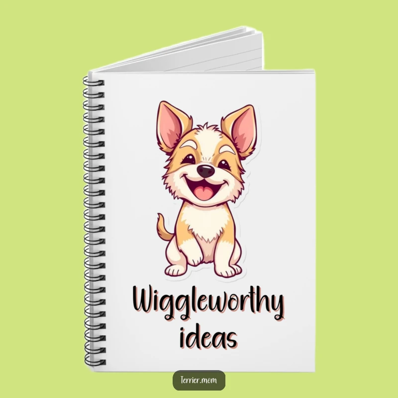 Funny Wiggly Terrier Notebook: Jot Down Your Energetic Ideas!