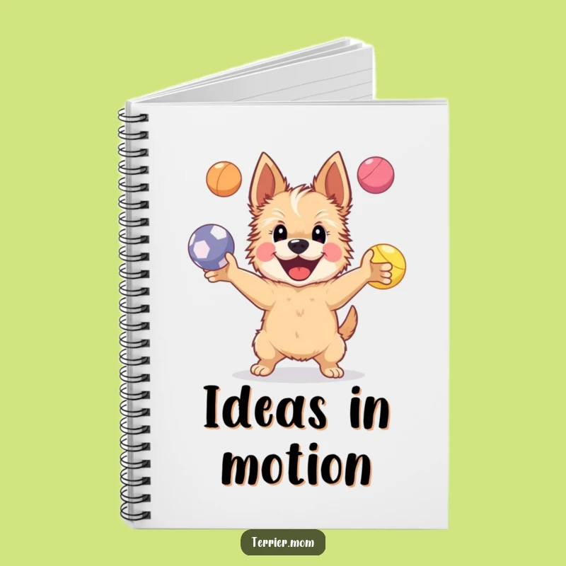 Funny Happy Terrier Dog Notebook: Juggler's Journal, Perfect Funny Gift for Planners