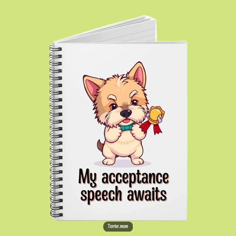 Funny Terrier Award Bow Notebook: Hilarious Dog Diary Gift for Big Ideas!