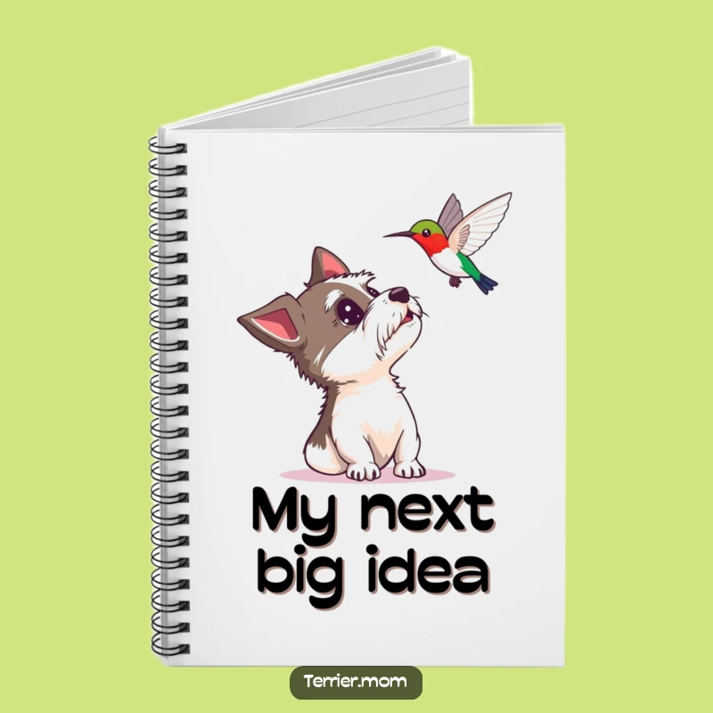 Funny Terrier Hummingbird Notebook: Jot Down Ideas with Delightful Surprise
