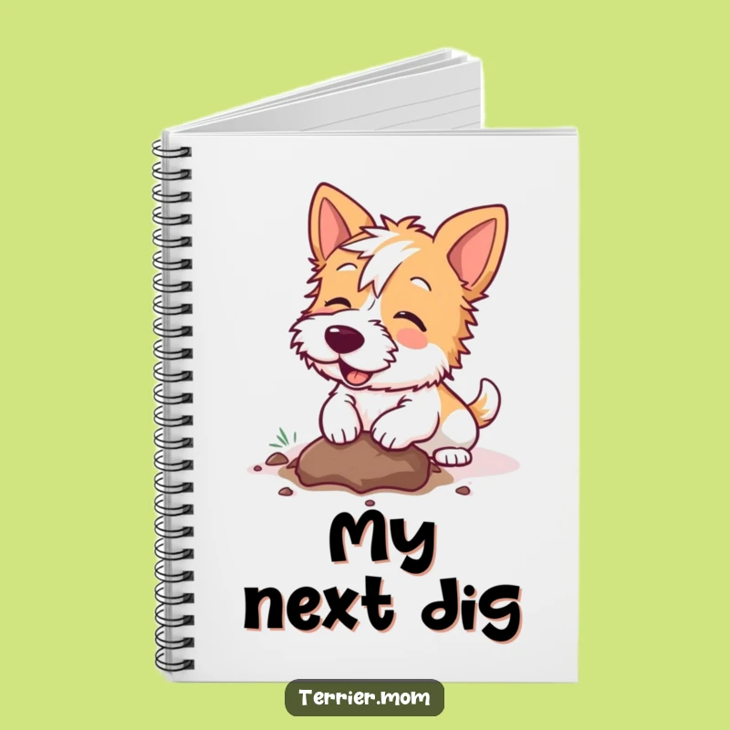 Funny Kawaii Terrier Dog Notebook: Jot Down Your Digging Plans