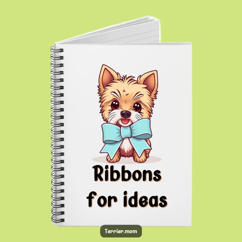 Cute Funny Kawaii Terrier Ribbon Notebook - Winner's Journal