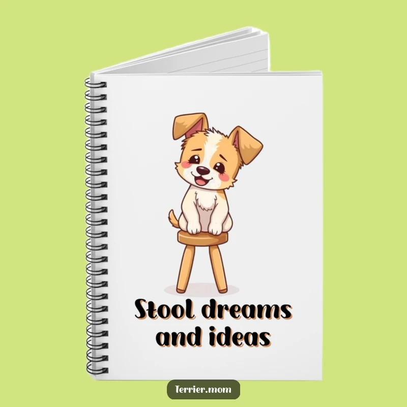 Funny Terrier Notebook: Journal with a giggling dog balancing, perfect for notes and funny gift ideas.
