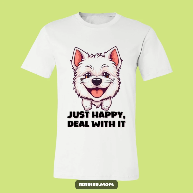 Funny Goofy Grin Terrier T-Shirt - Hilarious Happy Dog Tee Gift