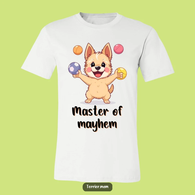 Funny Happy Terrier Dog T-Shirt: Juggling Pro Pup, Great Funny Gift Idea