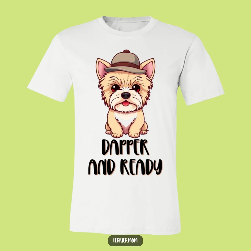 Funny Kawaii Terrier Dog T-Shirt: Wear Your Hat With Style and Charm!