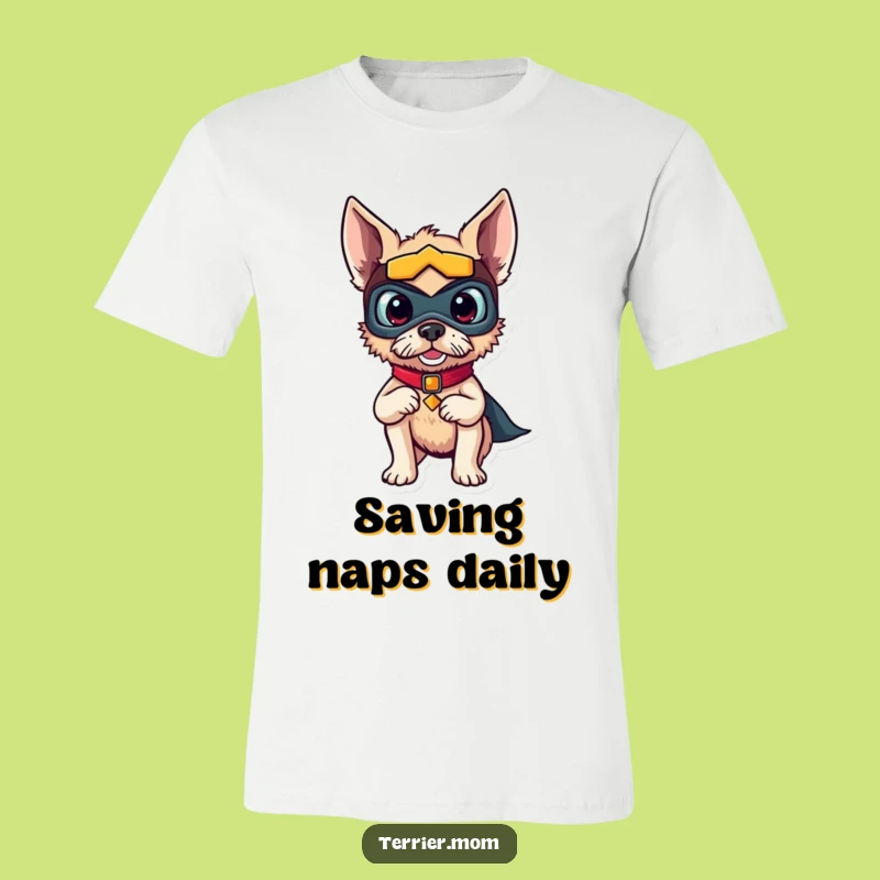 Funny Superhero Terrier T-Shirt: A Brave Dog's Hilarious 'Funny Gift' Tee