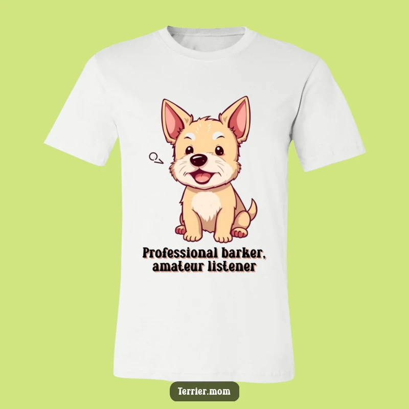Funny Terrier Barking T-Shirt: Wear Your Joyful Woofs with this Hilarious Dog Lover Tee!