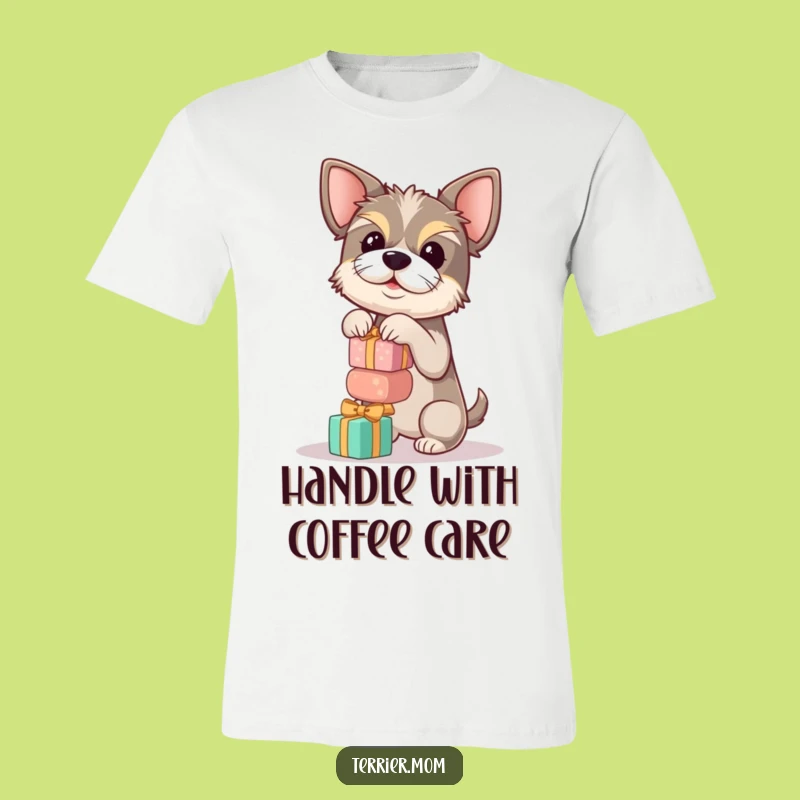 Funny Terrier Gift Stack T-Shirt - Hilarious Dog Balancing Tee Gift