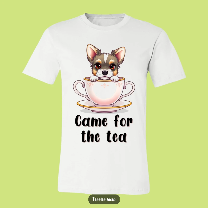 Funny Terrier Teacup T-Shirt: Bright Eyes Dog Tee, Adorable Gift