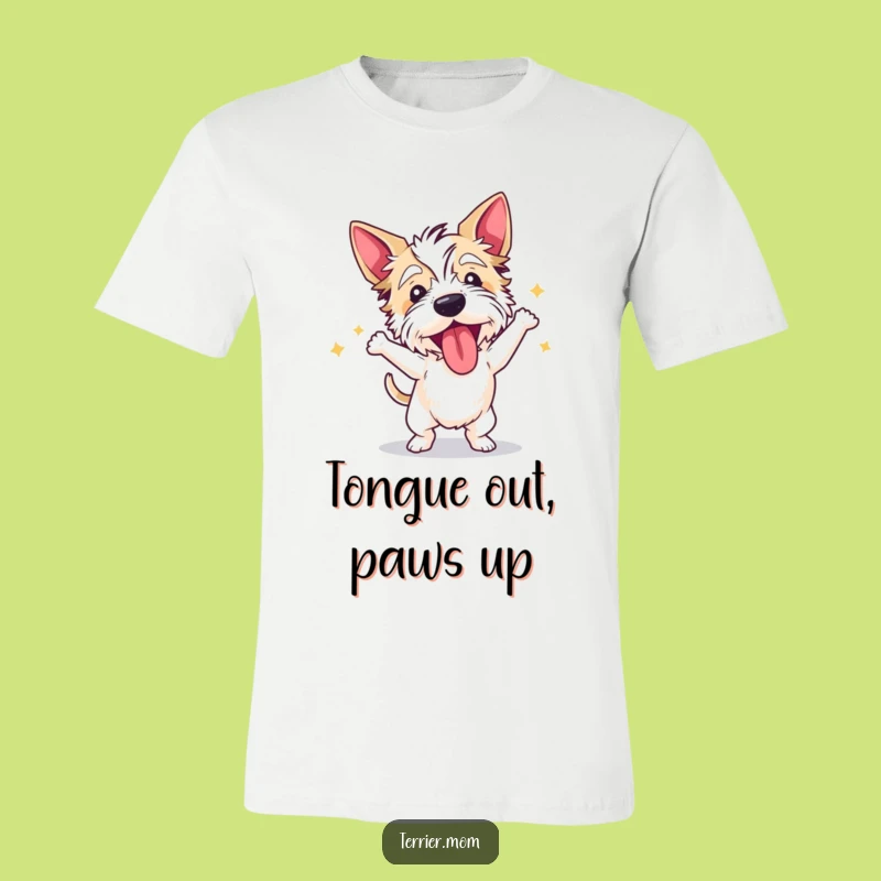 Funny Wild Dancer Terrier T-Shirt: Show Your Moves, Hilarious Dog Tee!