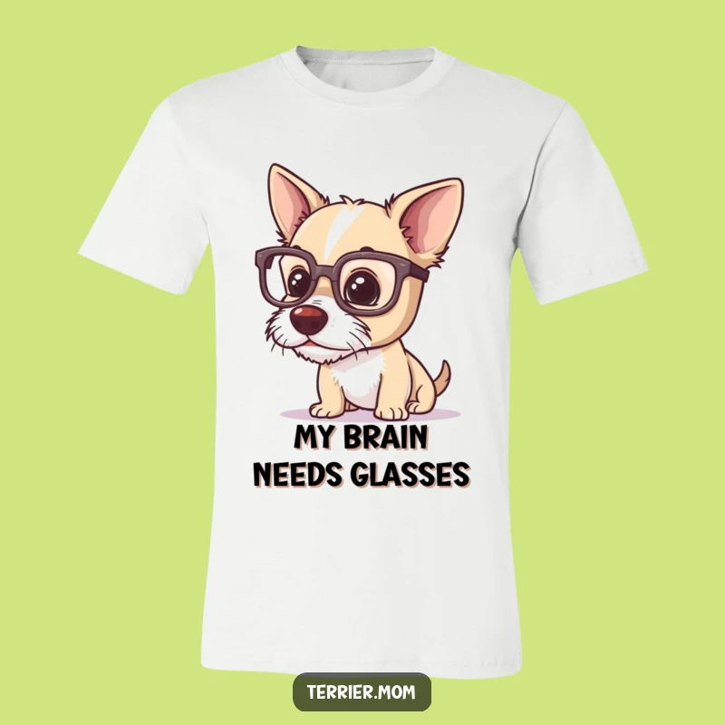 Funny Terrier Glasses Tee: Hilarious Dog Gift for the Inquisitive Pup Lover!