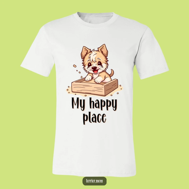 Funny Terrier T-Shirt: Sandbox Digging Fun, Hilarious Dog Apparel