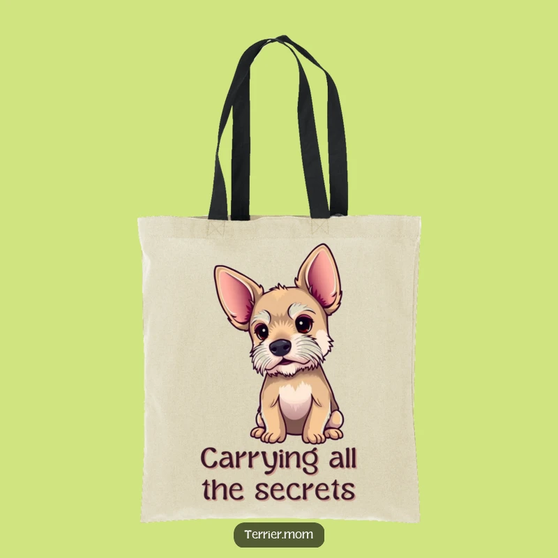 Carry It All: Funny Big Ears Terrier Tote Bag for Attentive Shoppers!