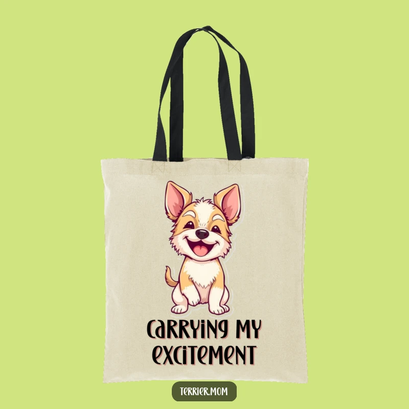 Funny Wiggly Terrier Tote Bag: Carry Your Dog's Joy!