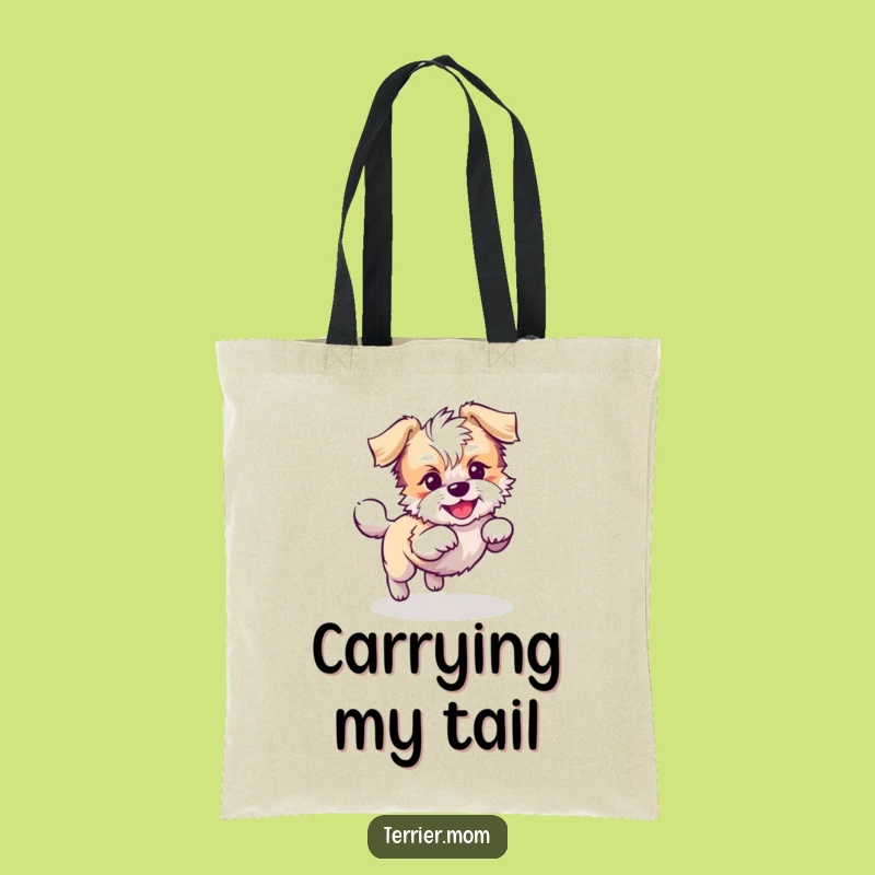 Funny Kawaii Terrier Dog Tote Bag: Carry Your Playful Vibes