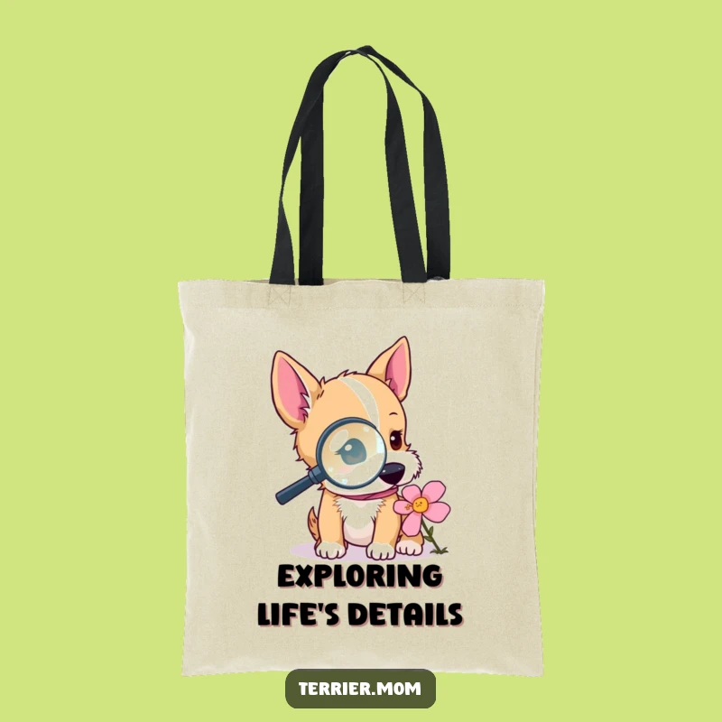 Funny Terrier Investigator Tote Bag: Carry Your Discoveries in Style!