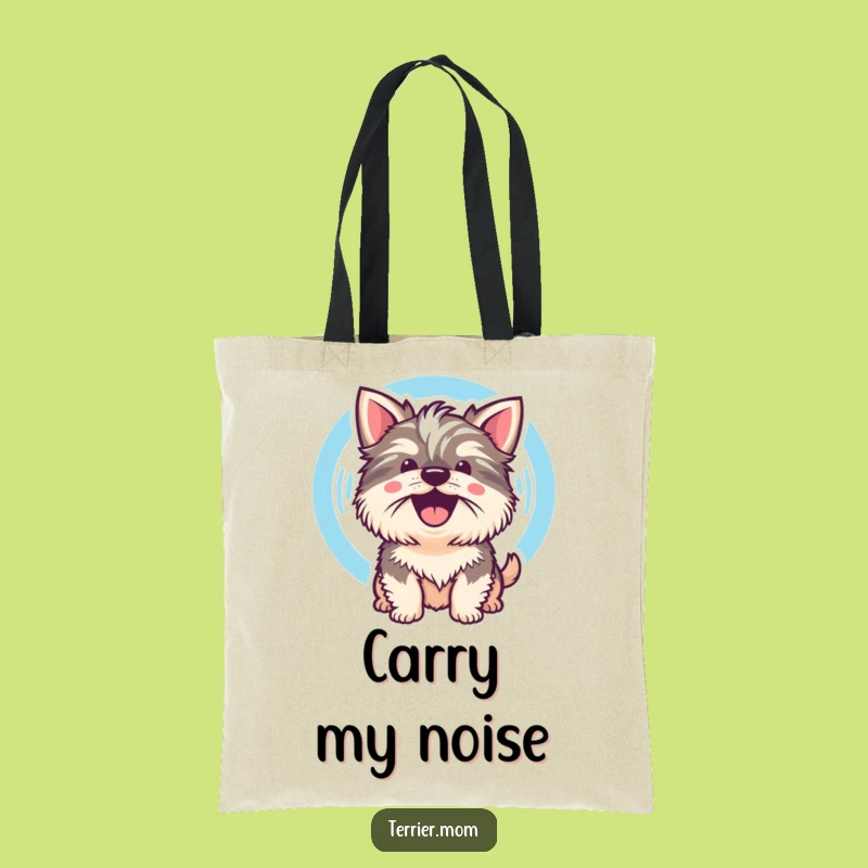 Funny Kawaii Terrier Dog Tote: Carry Your Bark and Your Essentials Loudly!