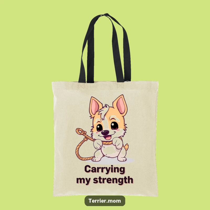 Funny Tug-of-War Terrier Tote Bag - Carry Your Tenacity with Pride